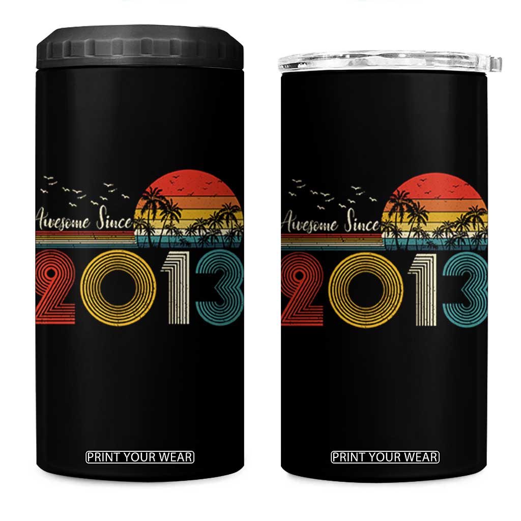 Awesome Since 2013 4 in 1 Can Cooler Tumbler 13th Birthday 13 Year Old Son Boy TS10 One Size: 16 oz Black Print Your Wear