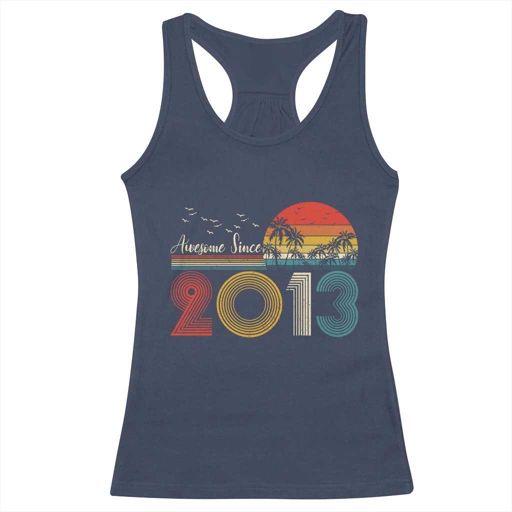 Awesome Since 2013 Racerback Tank Top 13th Birthday 13 Year Old Son Boy TS10 Navy Print Your Wear
