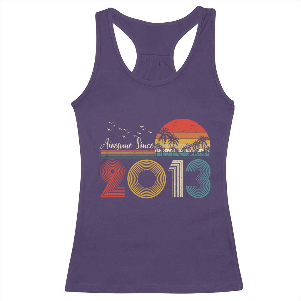Awesome Since 2013 Racerback Tank Top 13th Birthday 13 Year Old Son Boy TS10 Purple Print Your Wear