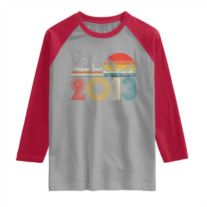 Awesome Since 2013 Raglan Shirt 13th Birthday 13 Year Old Son Boy TS10 Sport Gray Red Print Your Wear