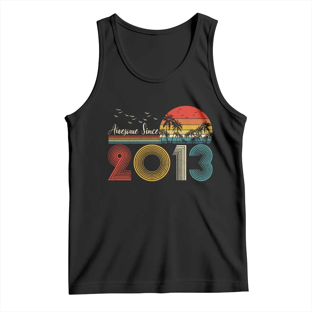 Awesome Since 2013 Tank Top 13th Birthday 13 Year Old Son Boy TS10 Black Print Your Wear