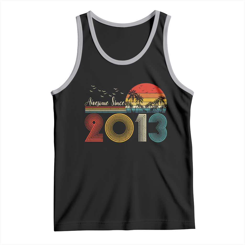 Awesome Since 2013 Tank Top 13th Birthday 13 Year Old Son Boy TS10 Black Athletic Heather Print Your Wear