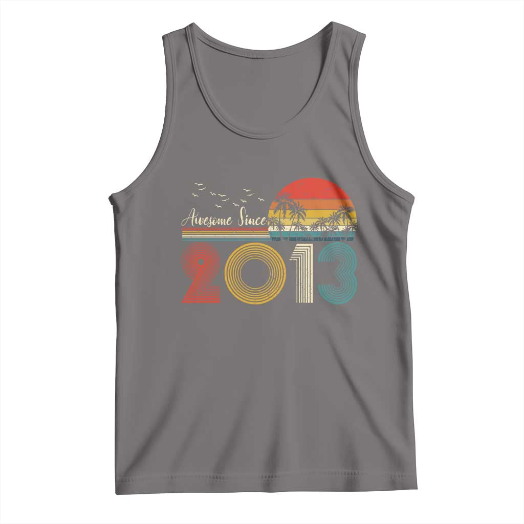 Awesome Since 2013 Tank Top 13th Birthday 13 Year Old Son Boy TS10 Deep Heather Print Your Wear