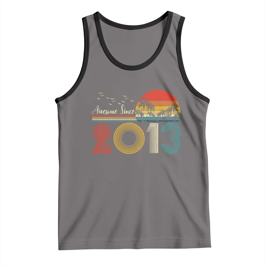 Awesome Since 2013 Tank Top 13th Birthday 13 Year Old Son Boy TS10 Deep Heather Black Print Your Wear