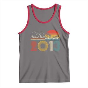 Awesome Since 2013 Tank Top 13th Birthday 13 Year Old Son Boy TS10 Deep Heather Red Print Your Wear