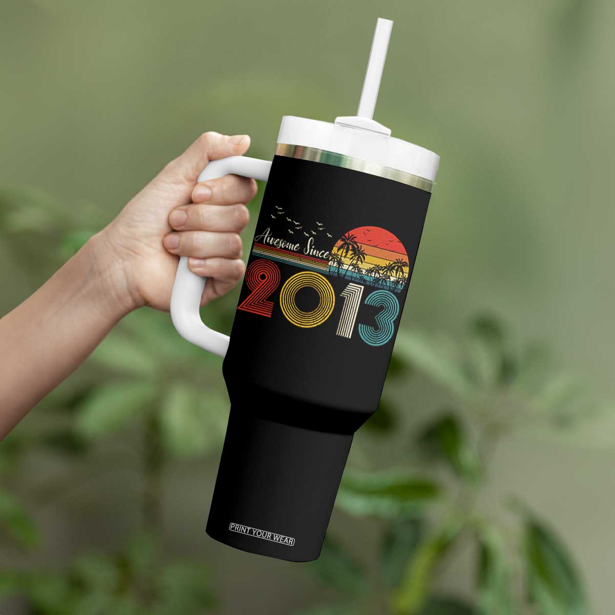 Awesome Since 2013 Tumbler With Handle 13th Birthday 13 Year Old Son Boy TS10 Print Your Wear