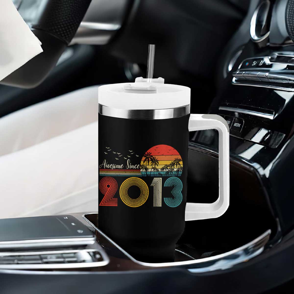 Awesome Since 2013 Tumbler With Handle 13th Birthday 13 Year Old Son Boy TS10 Print Your Wear