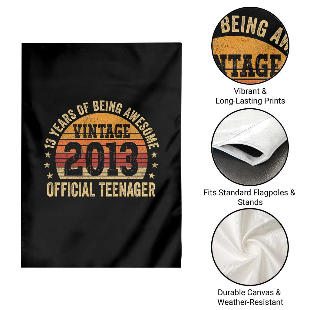 Vintage 2013 Official Teenager Garden Flag 13 Year Old 13th Birthday TS10 Print Your Wear