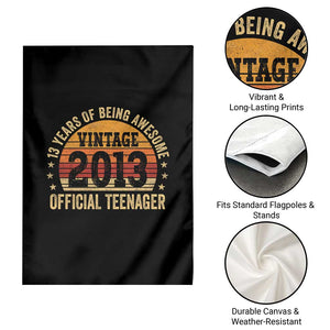 Vintage 2013 Official Teenager Garden Flag 13 Year Old 13th Birthday TS10 Print Your Wear