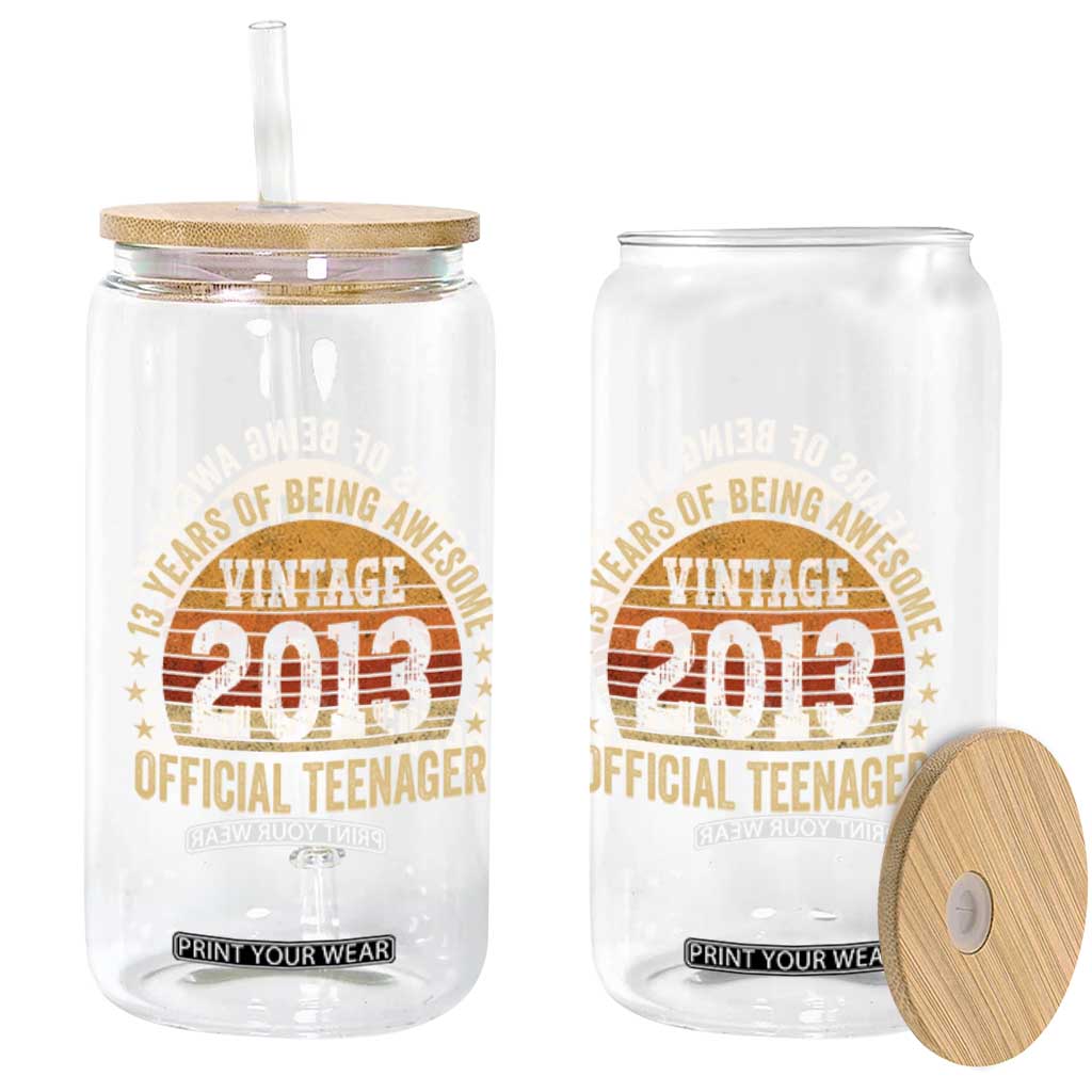 Vintage 2013 Official Teenager Glass Can 13 Year Old 13th Birthday TS10 Print Your Wear