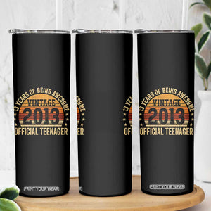 Vintage 2013 Official Teenager Skinny Tumbler 13 Year Old 13th Birthday TS10 Print Your Wear