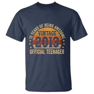 Vintage 2013 Official Teenager T Shirt 13 Year Old 13th Birthday TS10 Navy Print Your Wear