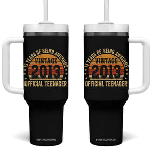 Vintage 2013 Official Teenager Tumbler With Handle 13 Year Old 13th Birthday TS10 One Size: 40 oz Black Print Your Wear