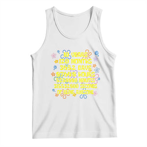 10th Birthday Gifts Tank Top Flowers 10 Years Of Being Awesome 10 Year Old Bday TS10 White Print Your Wear