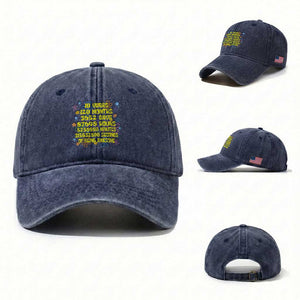 10th Birthday Gifts Washed Cotton Baseball Cap Flowers 10 Years Of Being Awesome 10 Year Old Bday TS10 Washed Cap Universal Fit Navy Print Your Wear