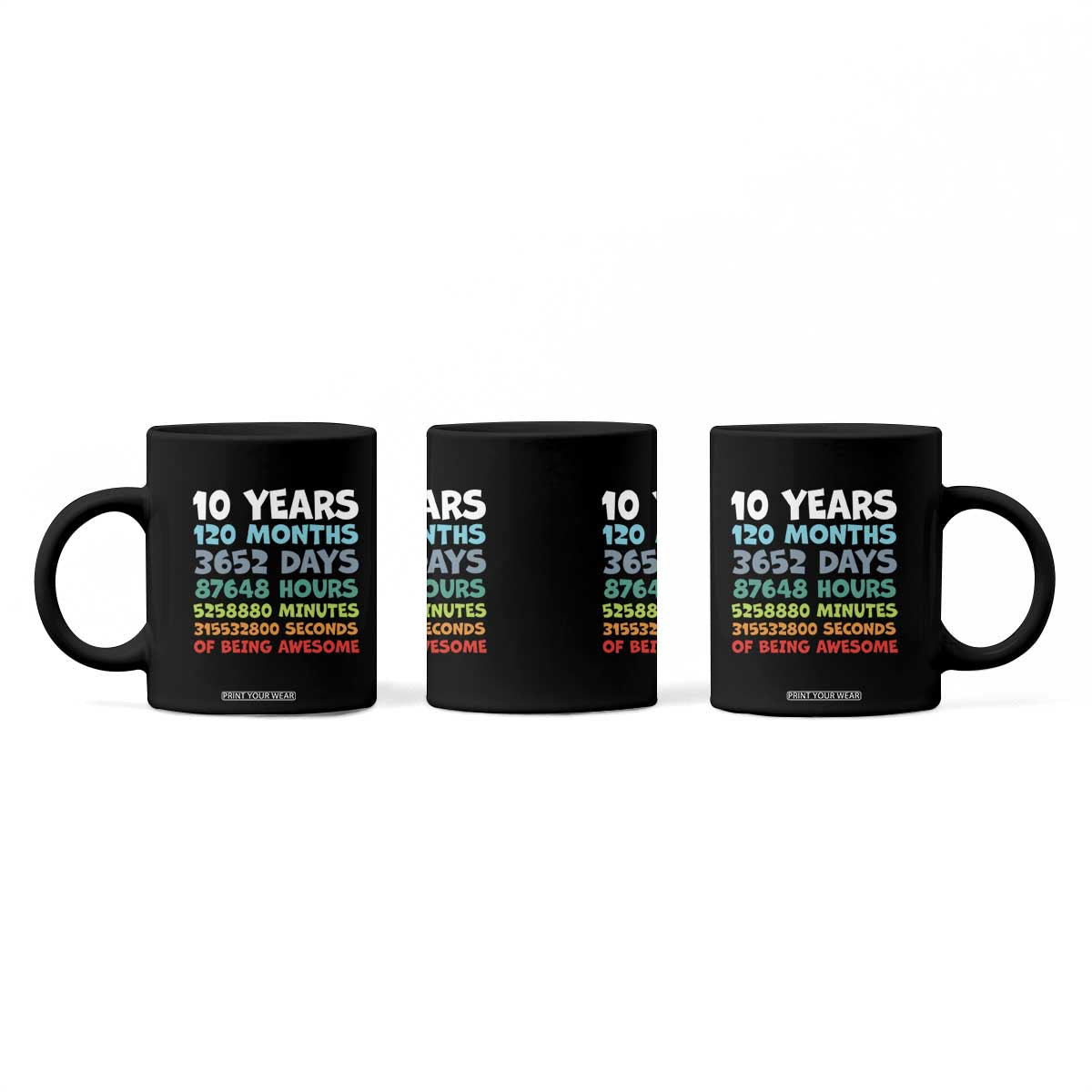 10 Year Old Bday Coffee Mug 10 Years 120 Months Of Being Awesome 10th Birthday Gifts TS10 Print Your Wear