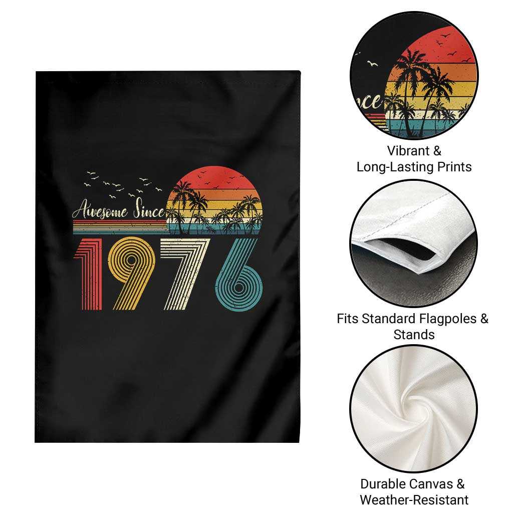 Awesome Since 1976 Birthday Garden Flag Vintage 50th 50 Year Old Bday Gifts TS10 Print Your Wear