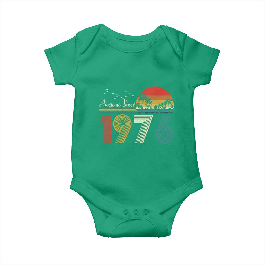 Awesome Since 1976 Birthday Baby Onesie Vintage 50th 50 Year Old Bday Gifts TS10 Irish Green Print Your Wear