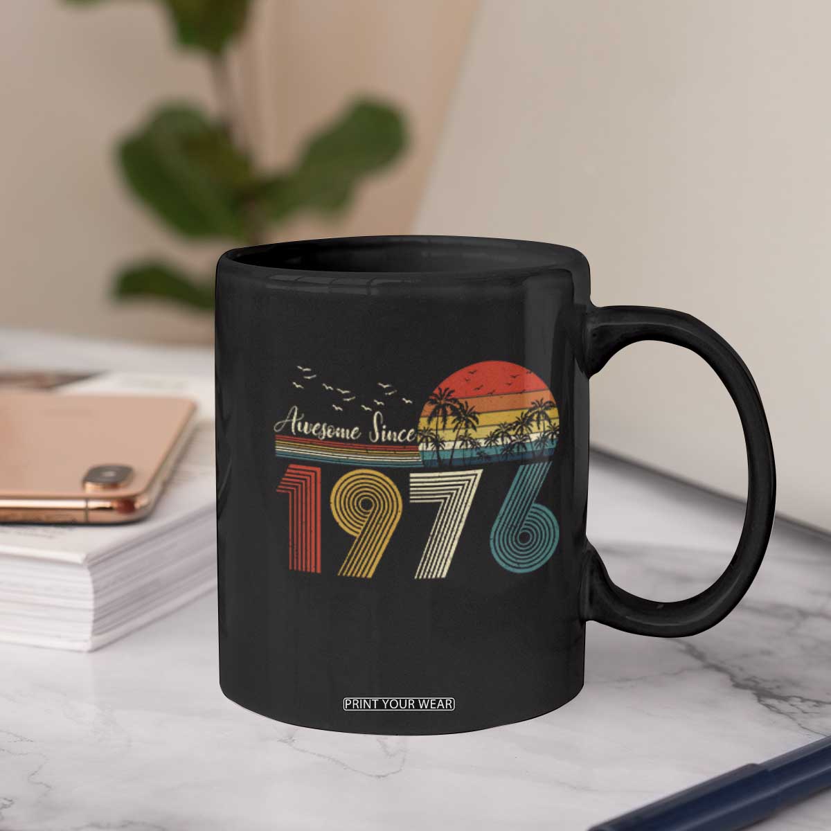 Awesome Since 1976 Birthday Coffee Mug Vintage 50th 50 Year Old Bday Gifts TS10 Print Your Wear