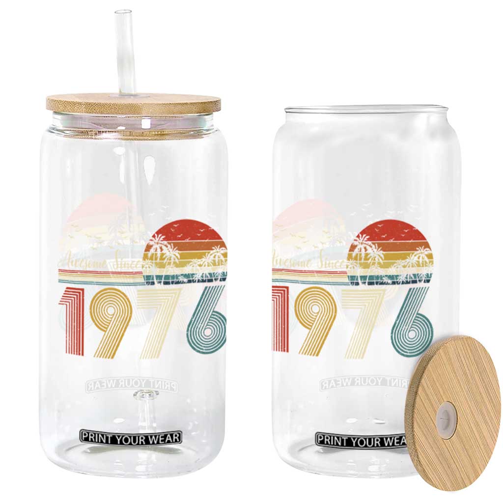 Awesome Since 1976 Birthday Glass Can Vintage 50th 50 Year Old Bday Gifts TS10 Print Your Wear