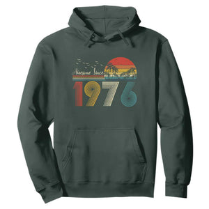 Awesome Since 1976 Birthday Hoodie Vintage 50th 50 Year Old Bday Gifts TS10 Dark Forest Green Print Your Wear