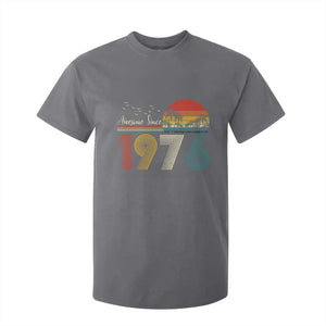 Awesome Since 1976 Birthday T Shirt For Kid Vintage 50th 50 Year Old Bday Gifts TS10 Charcoal Print Your Wear