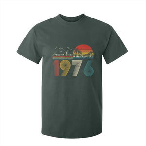 Awesome Since 1976 Birthday T Shirt For Kid Vintage 50th 50 Year Old Bday Gifts TS10 Dark Forest Green Print Your Wear