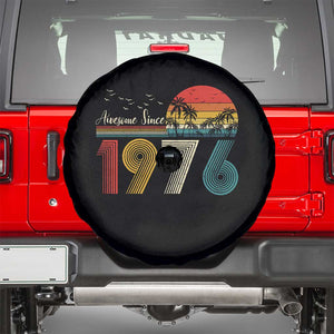 Awesome Since 1976 Birthday Spare Tire Cover Vintage 50th 50 Year Old Bday Gifts TS10 Black Print Your Wear