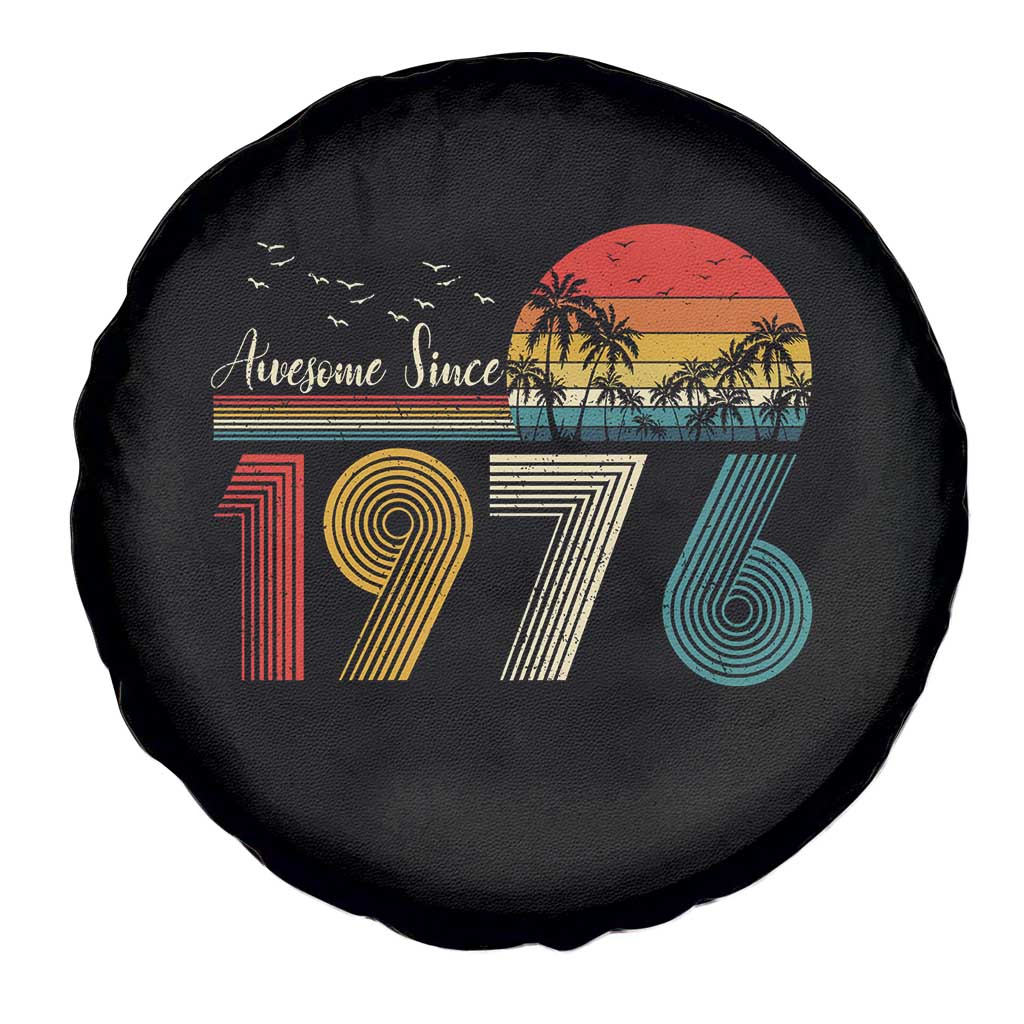 Awesome Since 1976 Birthday Spare Tire Cover Vintage 50th 50 Year Old Bday Gifts TS10 Print Your Wear