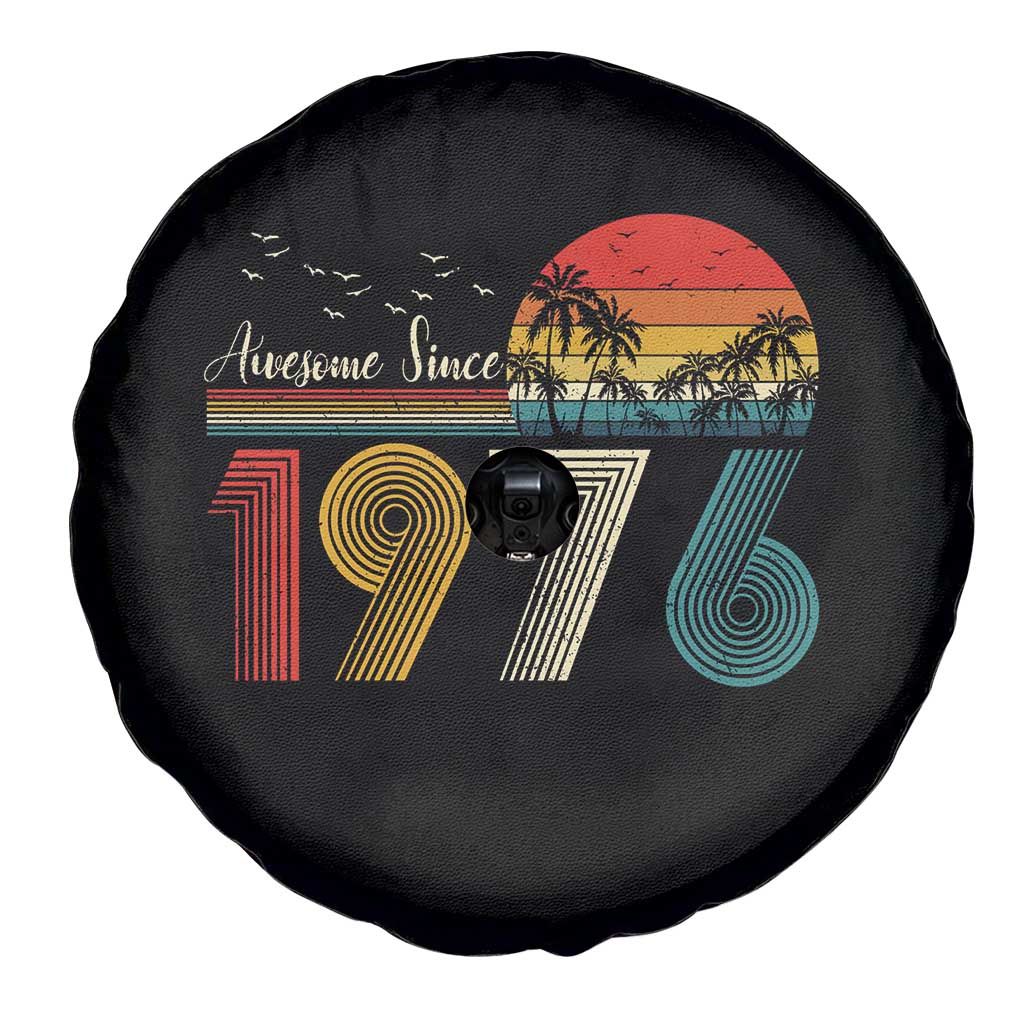 Awesome Since 1976 Birthday Spare Tire Cover Vintage 50th 50 Year Old Bday Gifts TS10 Print Your Wear