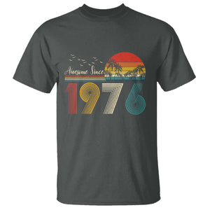 Awesome Since 1976 Birthday T Shirt Vintage 50th 50 Year Old Bday Gifts TS10 Dark Heather Print Your Wear