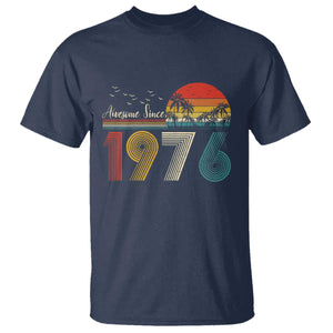 Awesome Since 1976 Birthday T Shirt Vintage 50th 50 Year Old Bday Gifts TS10 Navy Print Your Wear