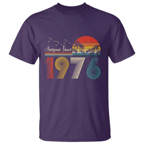 Awesome Since 1976 Birthday T Shirt Vintage 50th 50 Year Old Bday Gifts TS10 Purple Print Your Wear