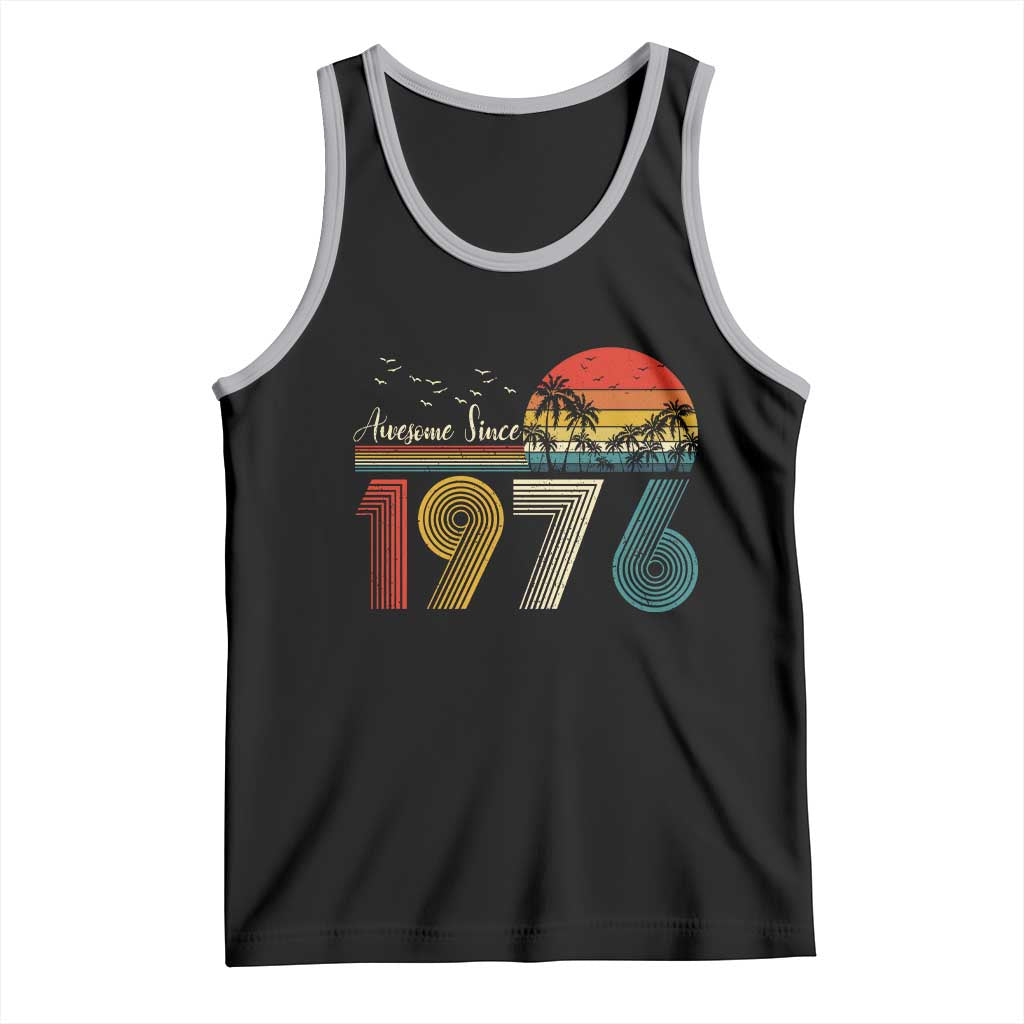 Awesome Since 1976 Birthday Tank Top Vintage 50th 50 Year Old Bday Gifts TS10 Black Athletic Heather Print Your Wear