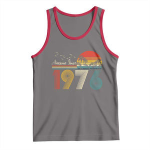 Awesome Since 1976 Birthday Tank Top Vintage 50th 50 Year Old Bday Gifts TS10 Deep Heather Red Print Your Wear