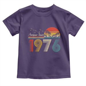 Awesome Since 1976 Birthday Toddler T Shirt Vintage 50th 50 Year Old Bday Gifts TS10 Purple Print Your Wear