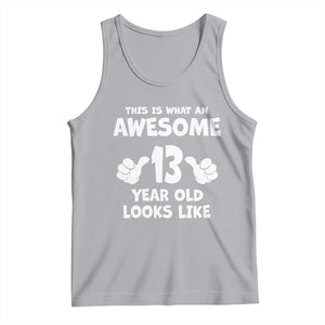 13th Birthday Tank Top Awesome 14 Year Old Looks Like TS10 Athletic Heather Print Your Wear