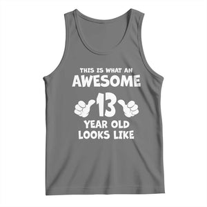 13th Birthday Tank Top Awesome 14 Year Old Looks Like TS10 Black Heather Print Your Wear