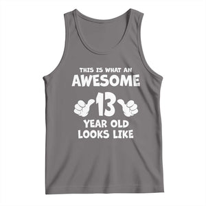 13th Birthday Tank Top Awesome 14 Year Old Looks Like TS10 Deep Heather Print Your Wear