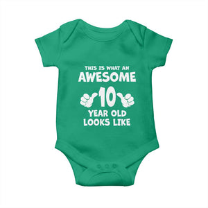10th Birthday Gifts Baby Onesie Awesome 10 Year Old Bday Son Boy Girl 10yr TS10 Irish Green Print Your Wear