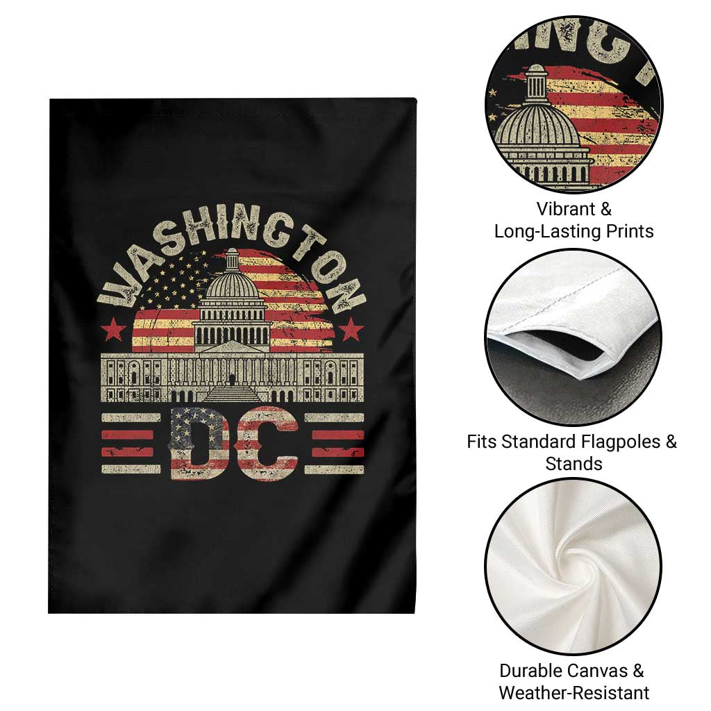 Washington DC Garden Flag Retro US Flag Souvenir Gift TS10 Print Your Wear