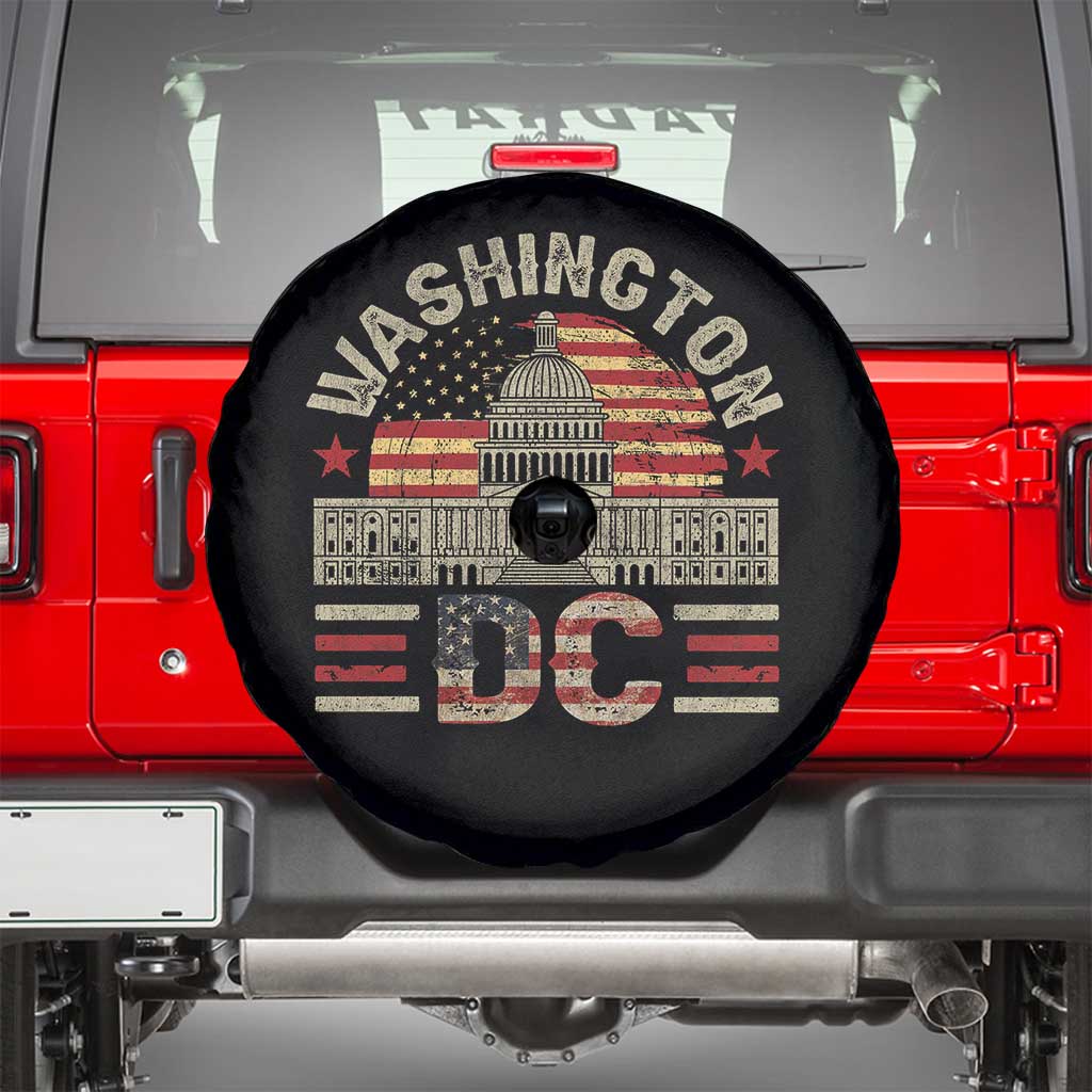 Washington DC Spare Tire Cover Retro US Flag Souvenir Gift TS10 Black Print Your Wear
