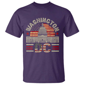 Washington DC T Shirt Retro US Flag Souvenir Gift TS10 Purple Print Your Wear