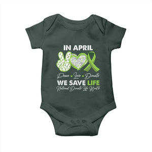 In April We Save Lives Organ Donation Donate Life Month Baby Onesie TS10 Print Your Wear