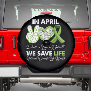 In April We Save Lives Organ Donation Donate Life Month Spare Tire Cover TS10 Black Print Your Wear