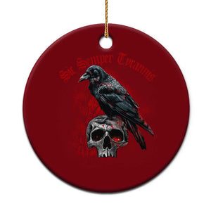 Sic Semper Tyrannis & Raven Ceramic Ornament Protest Feminist Activist TS10 1pc Red Print Your Wear