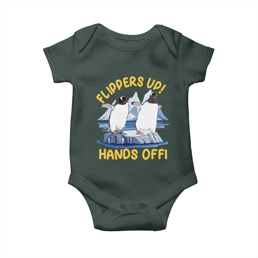 Penguins Resist Baby Onesie Flippers Up Hands Off Protest Against Tariffs TS10 Print Your Wear