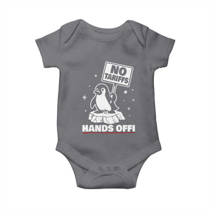 Funny Resist Penguins Baby Onesie Tariffs on Penguins? Really TS10 Charcoal Print Your Wear