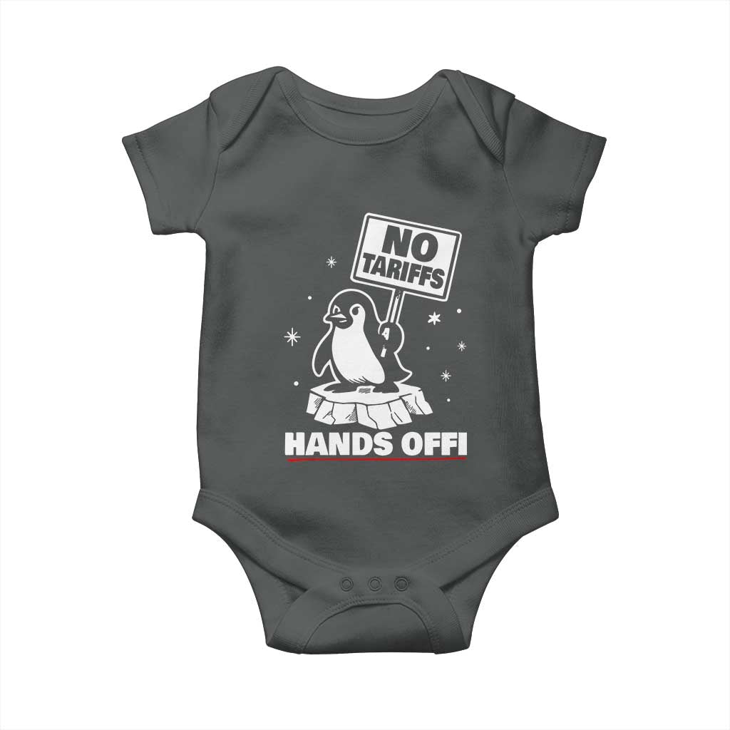 Funny Resist Penguins Baby Onesie Tariffs on Penguins? Really TS10 Dark Heather Print Your Wear
