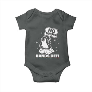Funny Resist Penguins Baby Onesie Tariffs on Penguins? Really TS10 Dark Heather Print Your Wear